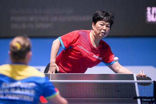 Ni Xian Lian în acțiune la Campionatele Europene de la  Ljubljana FOTO ETTU