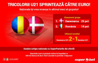 Luăm 3 puncte și ne îndreptăm spre Euro! Tricolorii U21 o înfruntă pe Danemarca în ultimul meci din grupe!