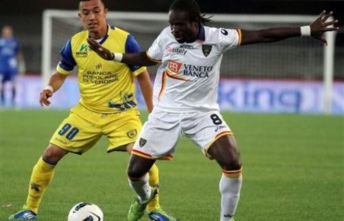 Christian Obodo, în tricoul lui Lecce.