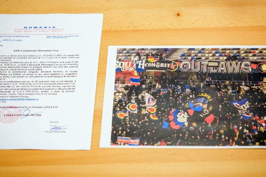 Adresa semnată de comandantul CSA, Ștefan Bichir