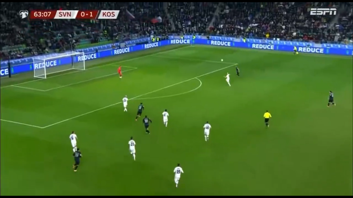 Autogol Zan Karnicnik Slovenia -Kosovo 0-2
