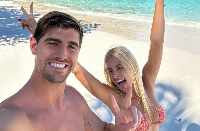 Thibaut Courtois și Mishel Gerzig în Maldive/ foto Instagram