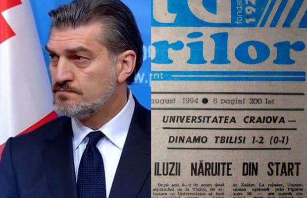 Președintele controversat din Georgia a înscris în poarta unei echipe românești: „Din ofsaid și potrivindu-și mingea cu mâna...” » Povestea unui meci european de pomină