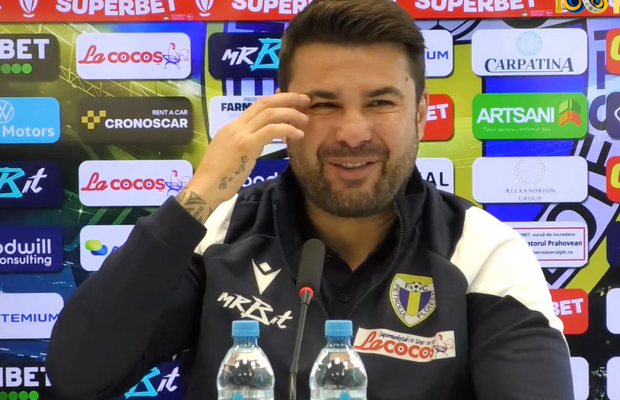 Adrian Mutu, show în prima conferință la Ploiești: „Nu-l aduceam pentru că e frumușel!”