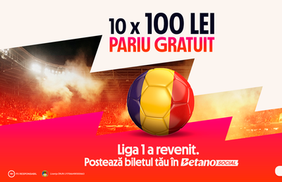Liga 1 revine pe Betano Social! Dă share și câștigă 100 Lei Pariu Gratuit! Pe Bune!