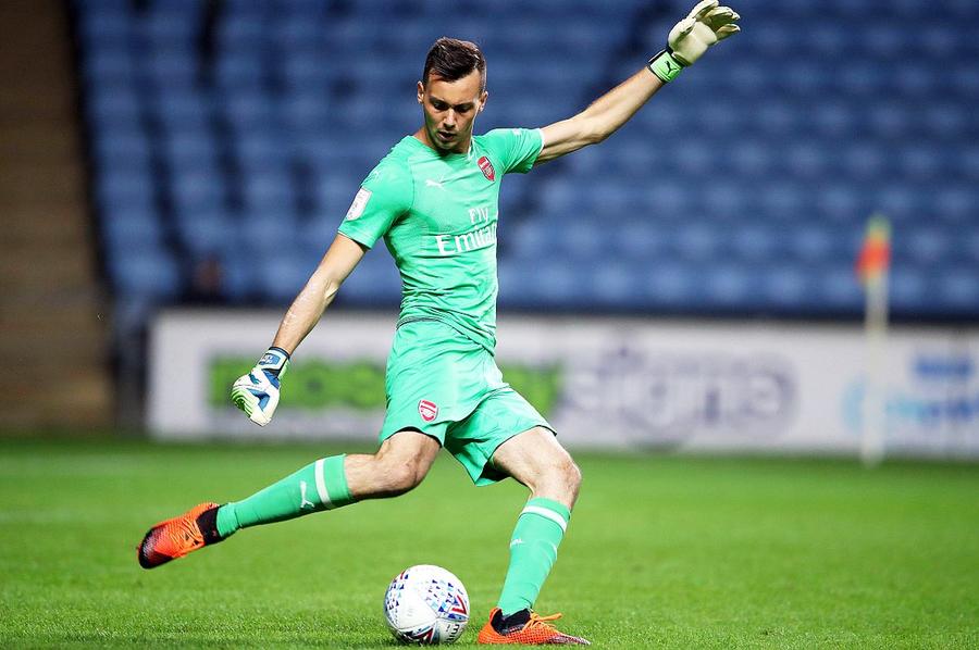 Dejan Iliev, în 2018, la echipa U21 a lui Arsenal // foto: Imago Images Noul transfer al Rapidului: „Cel mai mare și bun club din România!” + Cum a fost la Arsenal: „Wenger m-a descoperit”