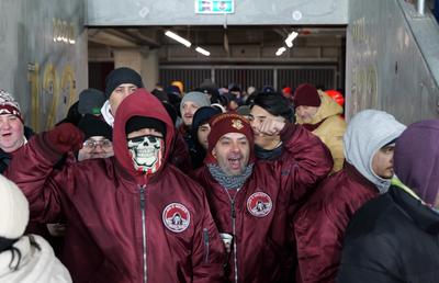 Jandarmeria, în alertă la Rapid - Metaloglobus » Peluza Nord a intrat cu „scutierii”: detaliul care a surprins