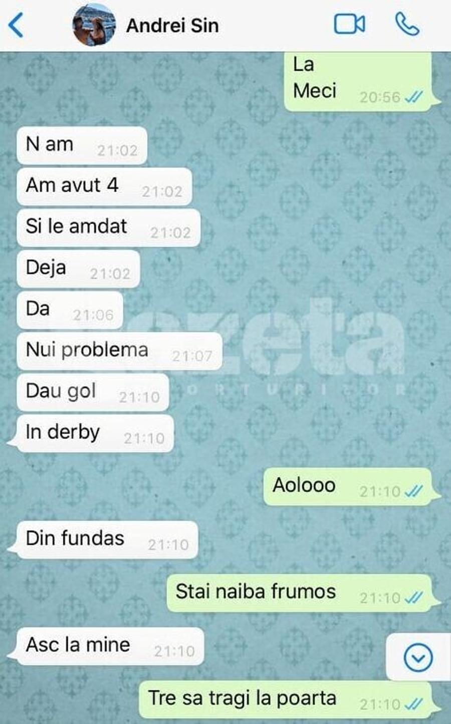 EXCLUSIV Andrei Sin, convins că va marca cu FCSB! Discuția avută joi pe Whatsapp