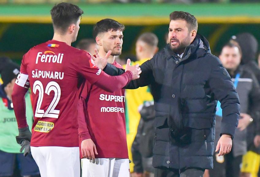 CS Mioveni și Rapid au remizat, scor 0-0, în runda cu numărul 26 din SuperLigă. Adrian Mutu (44 de ani), antrenorul giuleștenilor, a dat vina pe ghionion și pe arbitraj.