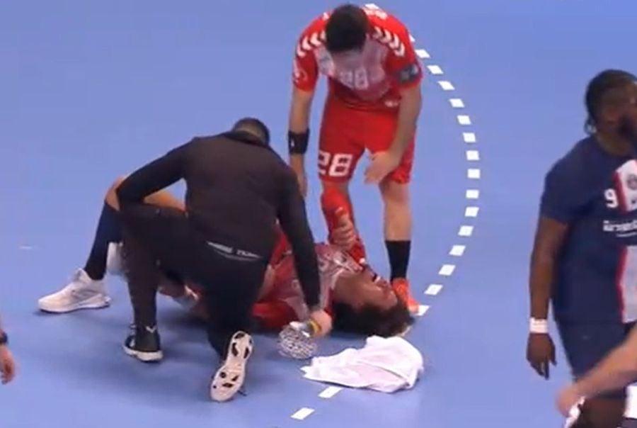 Ali Zein, accidentare teribilă în meciul cu PSG / FOTO: Captură TV @Digi Sport 1 O accidentare care îi poate încheia sezonul » Vești teribile din tabăra lui Dinamo