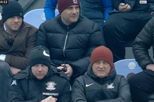 Dan Șucu, alături de Victor Angelescu și Daniel Niculea la Voluntari - UTA/ foto Orange Sport