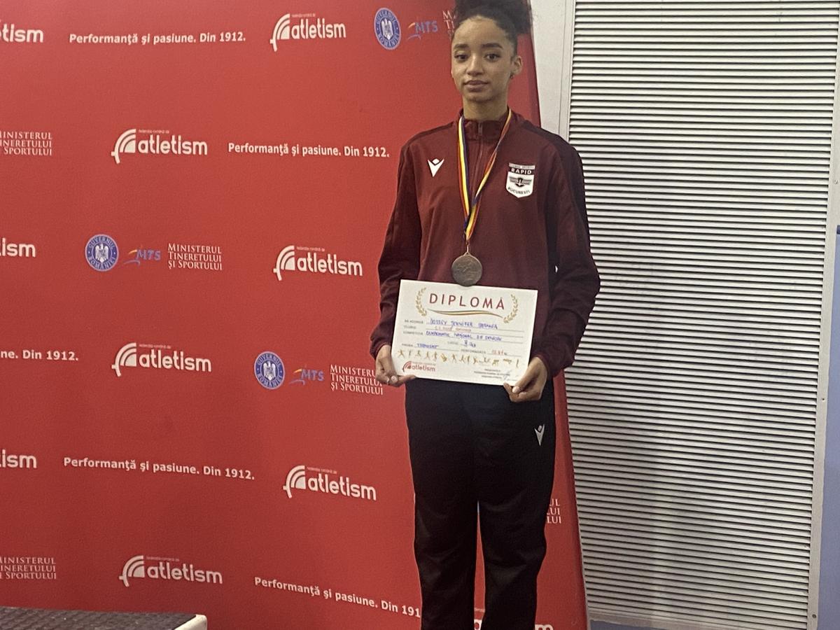 Jennifer Dossey, la Campionatul Național de Atletism (17 februarie 2024)