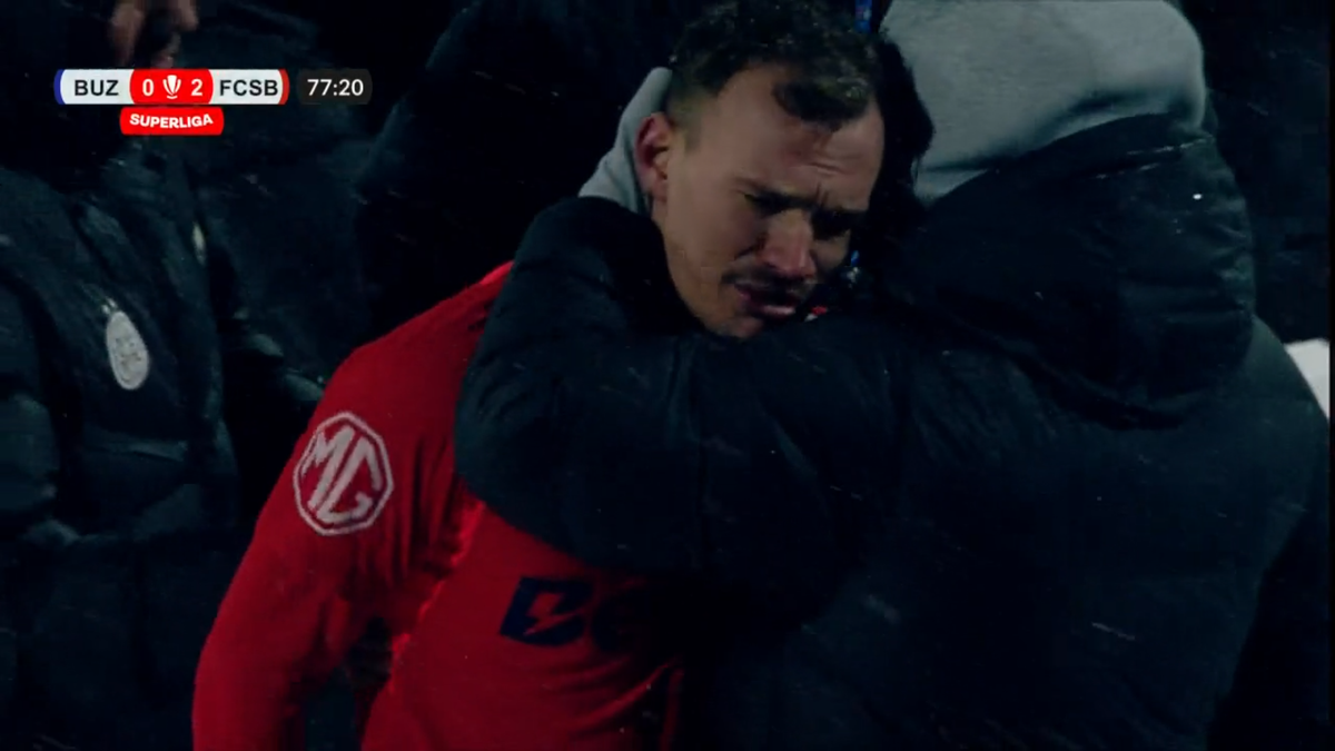 Alexandru Pantea s-a accidentat în Buzău - FCSB și a părăsit terenul în lacrimi