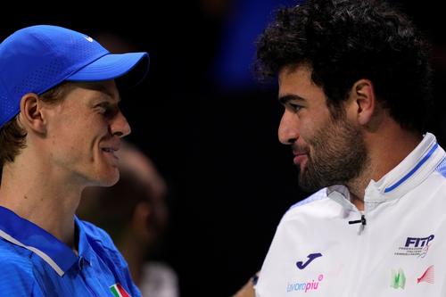 Jannik Sinner și Matteo Berrettini la Cupa Davis în 2024 FOOT Imago Images