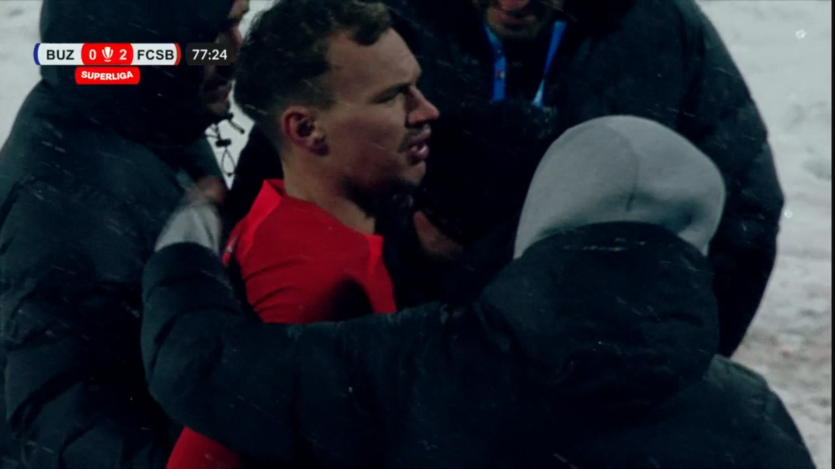 Alexandru Pantea s-a accidentat în Buzău - FCSB și a părăsit terenul în lacrimi