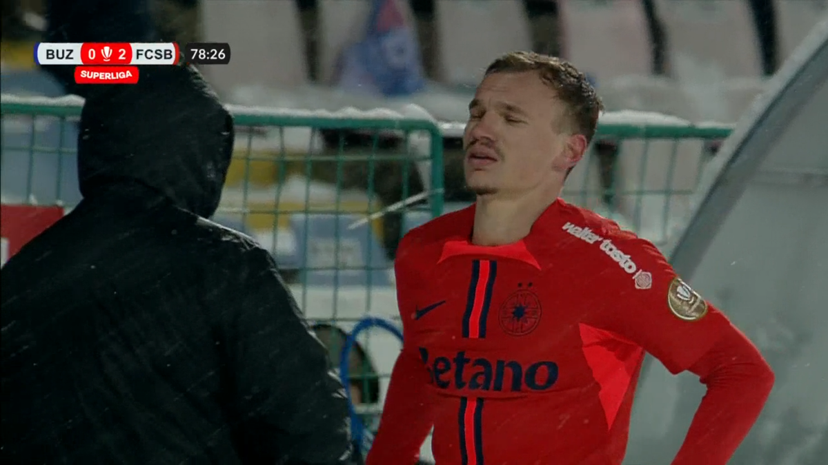 Alexandru Pantea s-a accidentat în Buzău - FCSB și a părăsit terenul în lacrimi