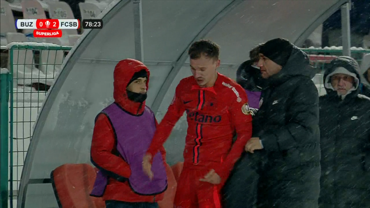 Alexandru Pantea s-a accidentat în Buzău - FCSB și a părăsit terenul în lacrimi