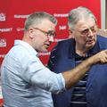 Justin Ștefan, în stânga, alături de președintele Ligii, Gino Iorgulescu, foto: Ionuț Iordache (GSP)