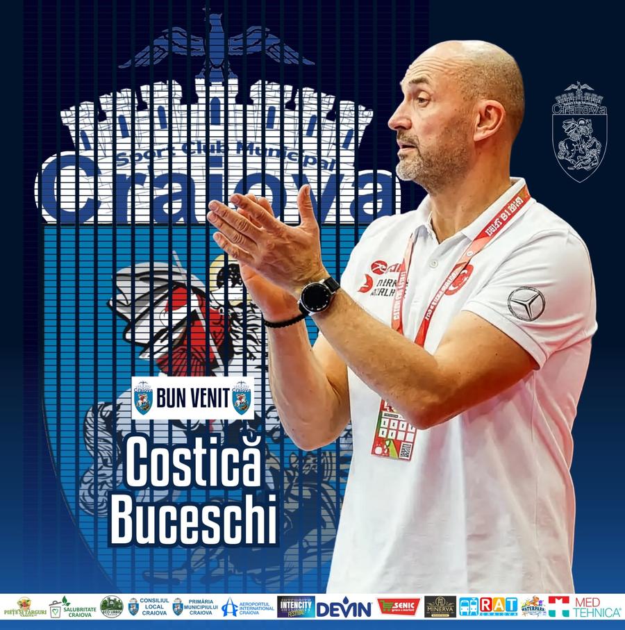 Costică Buceschi este noul antrenor al SCM Craiova / foto: Facebook SCM Craiova După 3 ani, Costică Buceschi revine oficial în handbalul românesc