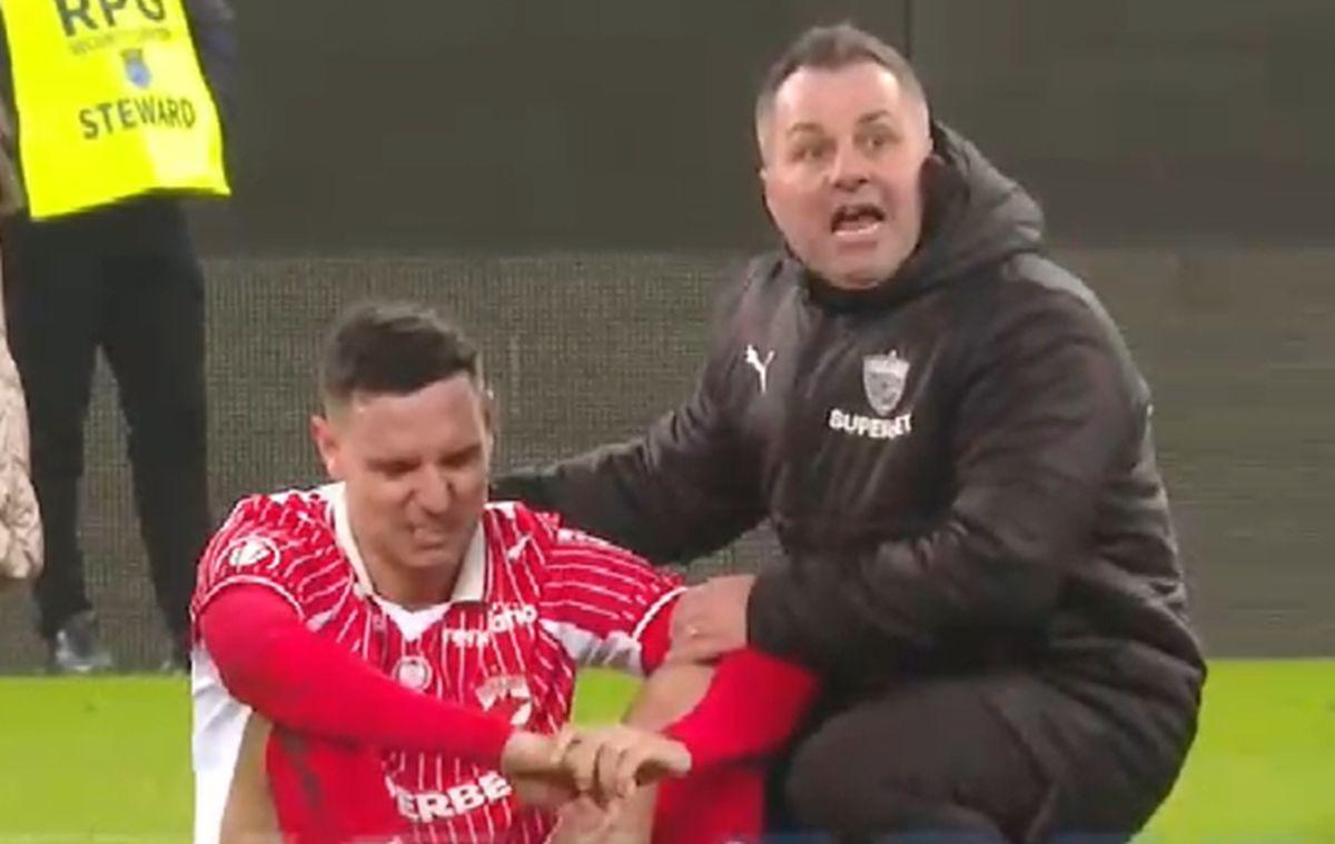Imagini de la finalul meciului dintre Dinamo și Unirea Slobozia
