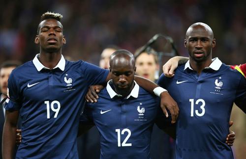 Paul Pogba (stânga), Lassana Diarra (centru) și Eliaquim Mangala (dreapta), sursa: Getty