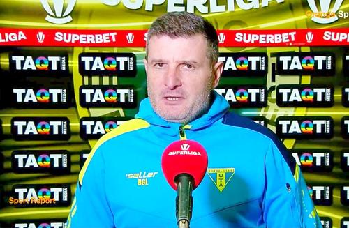 Petrolul a învins-o pe UTA, scor 1-0, și e lider în play-out. Laszlo Balint (43 de ani), antrenorul arădenilor, a criticat atitidunea elevilor lui.