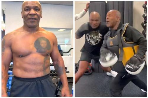 Mike Tyson, antrenându-se pentru lupta cu Jake Paul