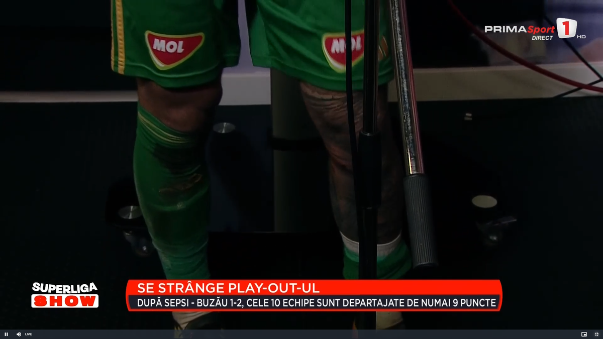 Cum arată piciorul lui Niczuly, după contactul dur cu Luckassen: „Aproape mi-a rupt genunchiul, iar domnul Avram spune că a fost o mică controversă”