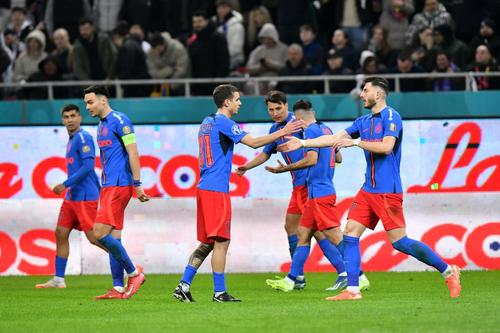 Juri Cisotti, felicitat după golul cu Rapid/ foto Cristi Preda (GSP)