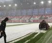 S-a întors iarna! » Cum arată terenul cu 90 de minute înainte de Sepsi - Gloria Buzău