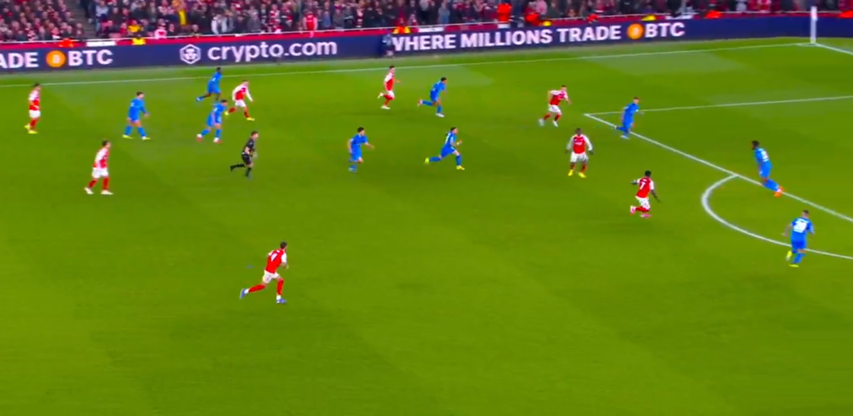 Gol senzațional în Arsenal - Leverkusen » Coechipierii și-au pus mâinile în cap