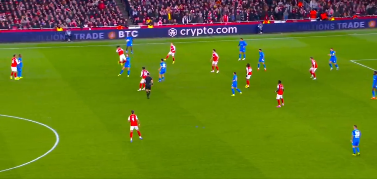 Gol senzațional în Arsenal - Leverkusen » Coechipierii și-au pus mâinile în cap