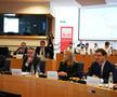 Nadia Comăneci în timpul discursului la Parlamentu European FOTO Ștefan Petre