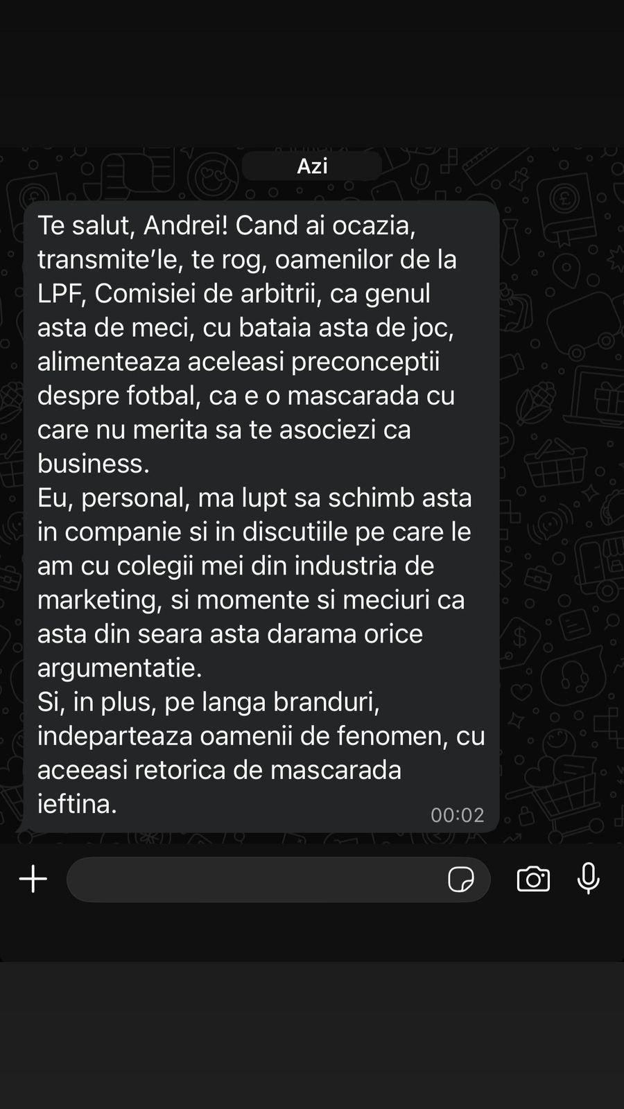 Angelescu are o întrebare pentru Nicolescu, după publicarea mesajului de pe WhatsApp: „De ce nu i-a scris și atunci?”