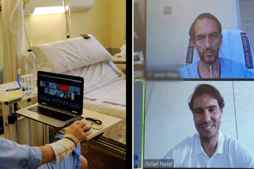 Rafael Nadal a ținut un discurs motivațional și l-a încurajat pe pacientul aflat în dificultate