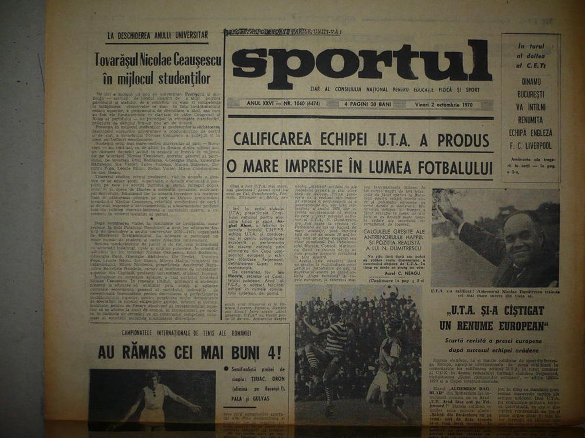RETRO GSP. UTA împlinește azi 75 de ani. De ce Ioan Chirilă i-a zis „Bătrâna Doamnă” a României și de ce trupa arădeană a fost „a 8-a minune a lumii”