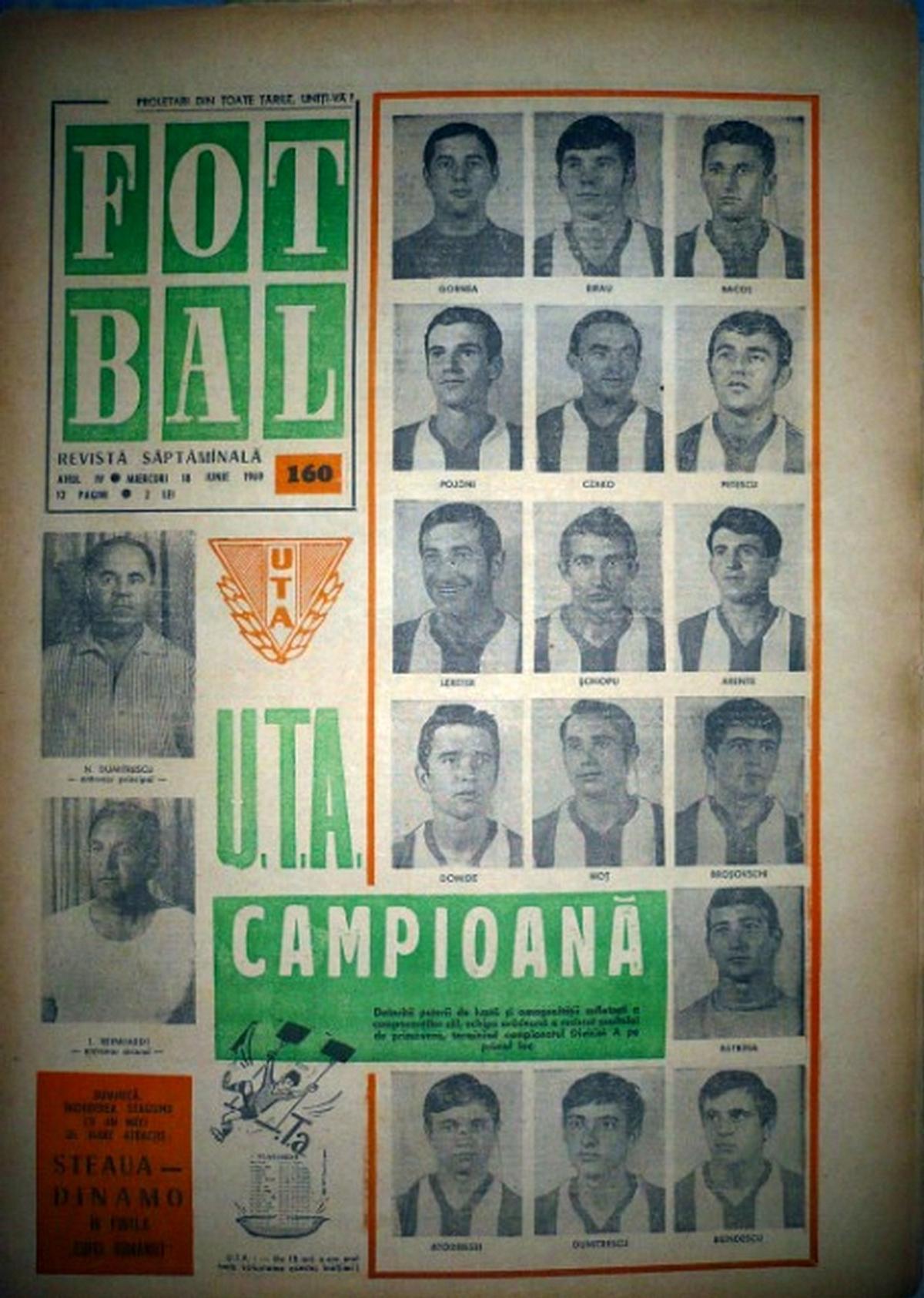 RETRO GSP. UTA împlinește azi 75 de ani. De ce Ioan Chirilă i-a zis „Bătrâna Doamnă” a României și de ce trupa arădeană a fost „a 8-a minune a lumii”