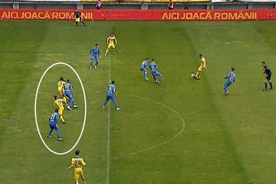 Sory Diarra, încercuit, înscrie golul 2 al Petrolului // foto: captură DigiSport Două faze „la milimetru” în Petrolul - Unirea Slobozia » Cum le-au judecat arbitrii