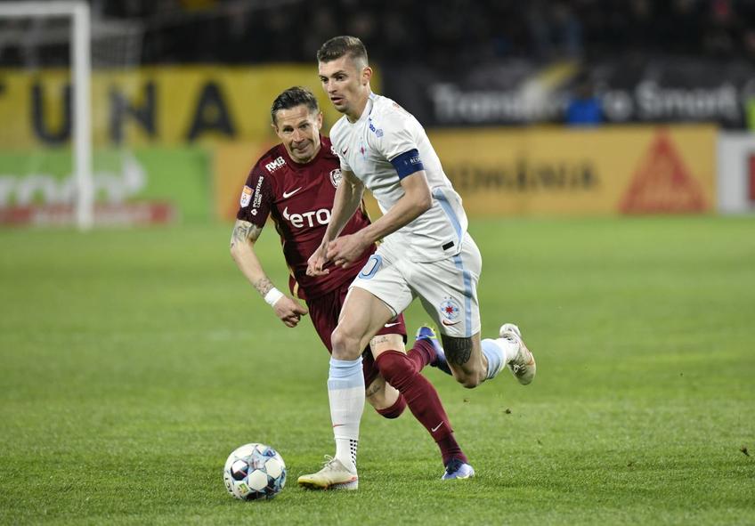FCSB s-a impus în derby-ul cu CFR Cluj, scor 1-0. Cu 5 etape înaintea finalului de sezon, diferența între primele trei clasate este de doar 6 puncte.