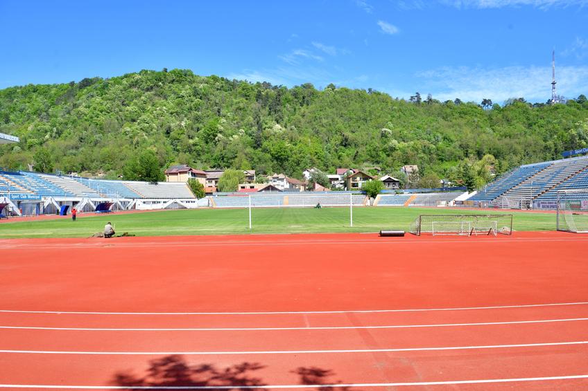 Stadionul din Râmnicu Vâlcea, la vizita Gazetei din aprilie 2024 / FOTO: Cristi Preda (GSP)