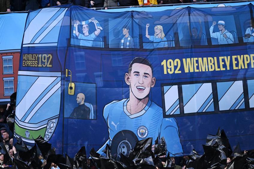Fanii celor de la Manchester City au făcut spectacol înaintea meciului cu Real Madrid, din „sferturile” Ligii Campionilor.