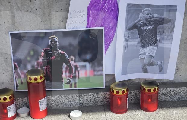 Gest emoționant în memoria lui Aaron Boupendza » Au redecorat toată încăperea: ce a apărut azi la stadionul Rapidului