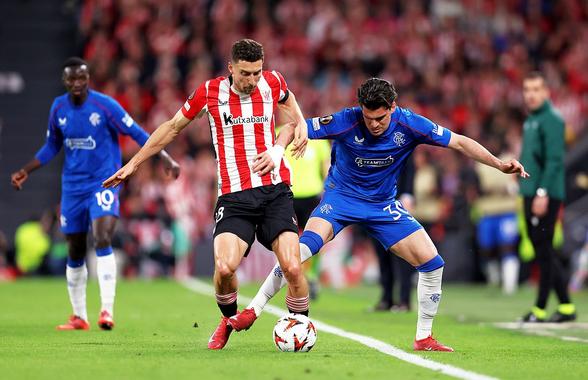 Notele primite de Ianis Hagi, după doar o repriză în Athletic Club - Rangers: „A trebuit să fie înlocuit”