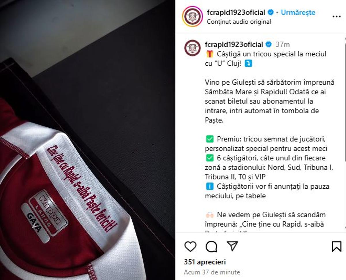 Rapidiștii lovesc din nou: gafă pe tricoul cu care îi ademenesc pe fani la stadion!