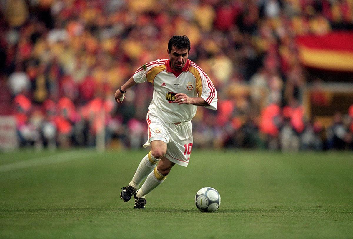 FOTO Hagi și Popescu Cupa UEFA 2000 Galatasaray - Arsenal finala