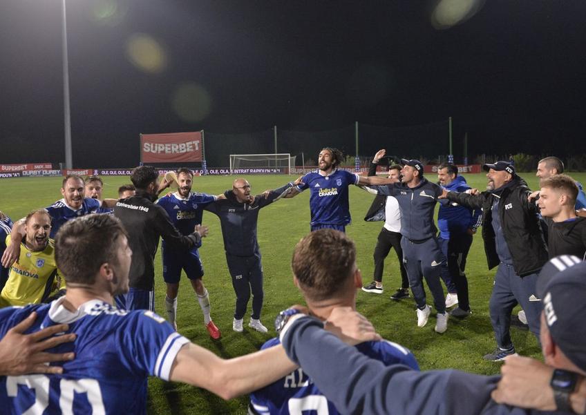 FC U Craiova 1948 și-a asigurat promovarea în Liga 1. La fel s-ar putea întâmpla azi cu Rapid. FOTO: Gazeta Sporturilor