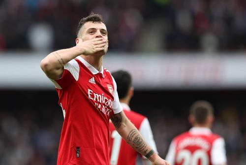 Mijlocașul central elvețian al celor de la Arsenal, Granit Xhaka (30 de ani), urmează să părăsească trupa de pe Emirates Stadium în această vară. 
Foto: Imago