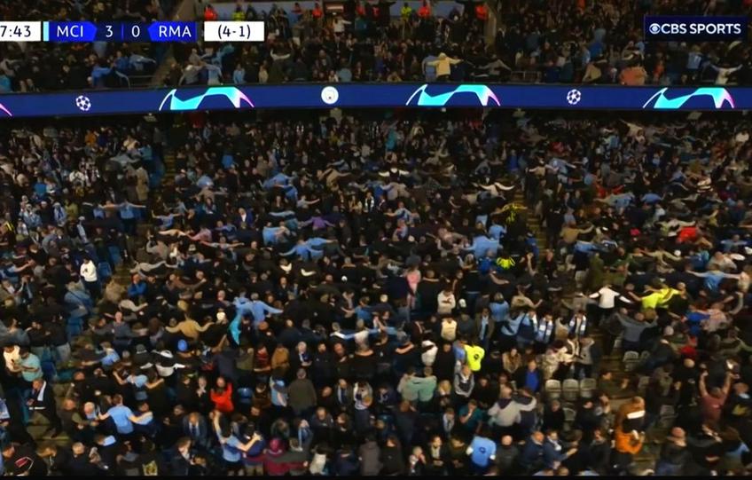 Manchester City a învins-o pe Real Madrid, scor 4-0 (1-1) în tur și s-a calificat pentru a doua oară în istorie în finala Ligii Campionilor. Fanii britanici au sărbătorit în stil mare triumful.