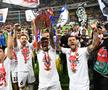 Ovidiu Popescu, dreapta, e cel mai vechi jucător din lotul FCSB