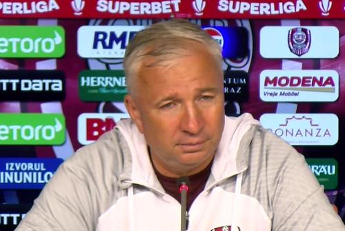 Antrenorul Dan Petrescu (56 de ani) a susținut conferința de presă premergătoare partidei CFR Cluj - Farul, din runda cu numărul #10 a play-out-ului din Superliga.